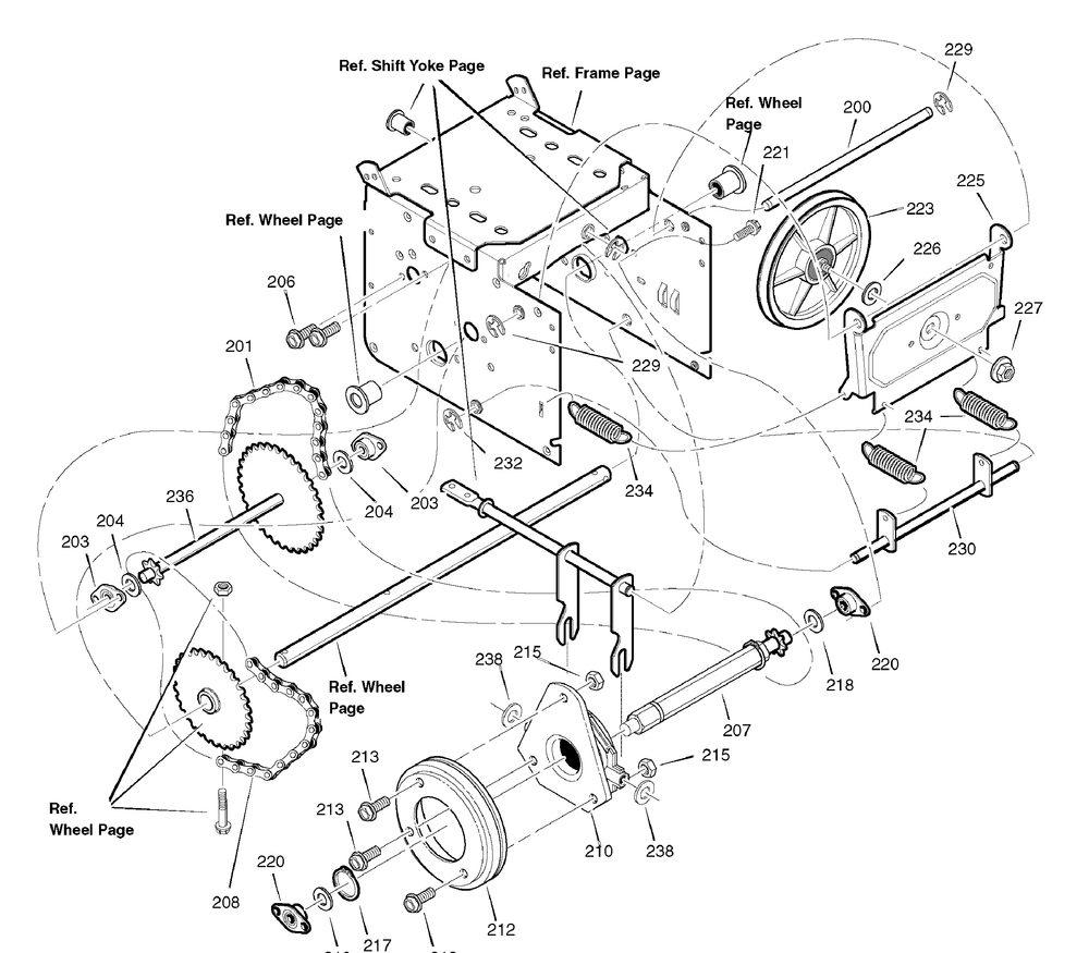 Drive (1740818) Diagram and Parts List for 1695731 2009 Briggs and Stratton Snow Blower